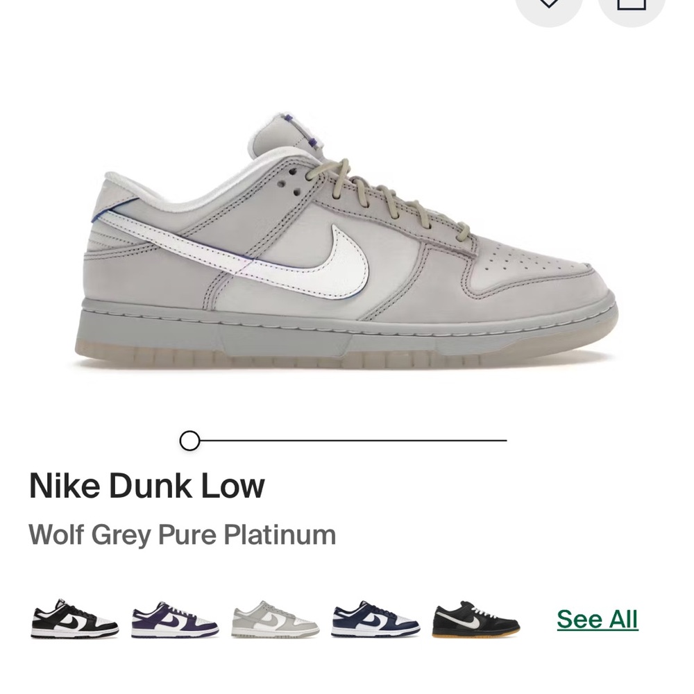 Nike Dunk Low Wolf Grey Pure Platinum Sneakers